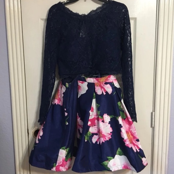 Floral Two-Piece Dress - Picture 1 of 4